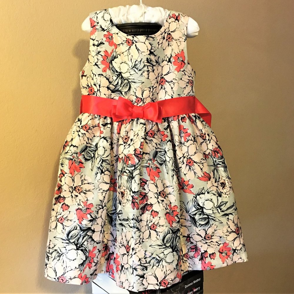 BONNIE JEAN Girls Floral Sleeveless Dress   Size 4 - Picture 2 of 11